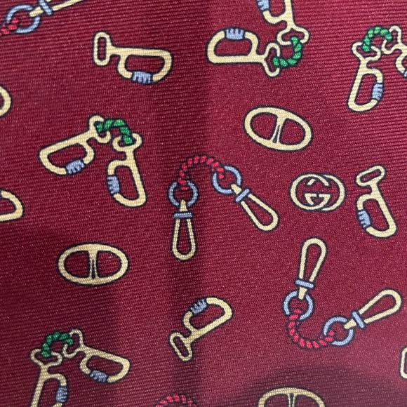 Gucci Vintage Link Print Tie - Picture 2 of 6